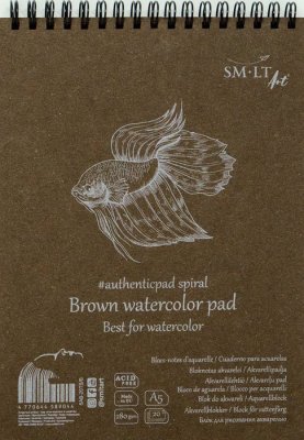 KALIA paper - 5AB-20TS_B_SMLT Art_AuthenticpadSpiral_BrownWatercolorPad_A5.jpg